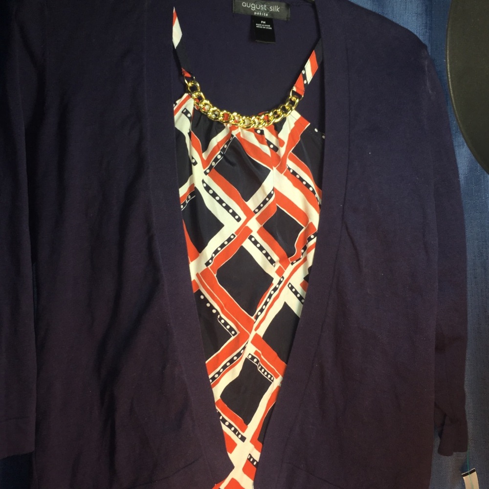 August Silk Petite Medium business casual top